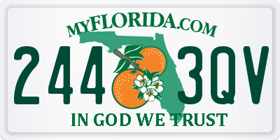FL license plate 2443QV