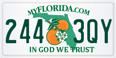 FL license plate 2443QY