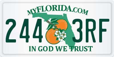 FL license plate 2443RF