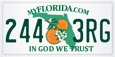 FL license plate 2443RG