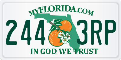 FL license plate 2443RP