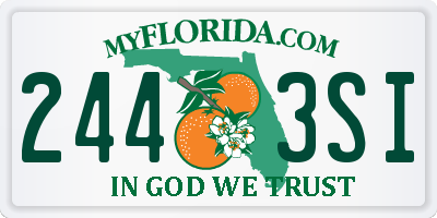 FL license plate 2443SI