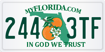 FL license plate 2443TF
