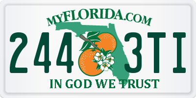 FL license plate 2443TI