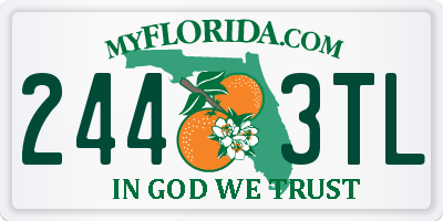 FL license plate 2443TL