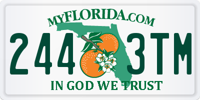 FL license plate 2443TM