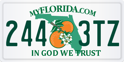 FL license plate 2443TZ