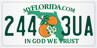 FL license plate 2443UA