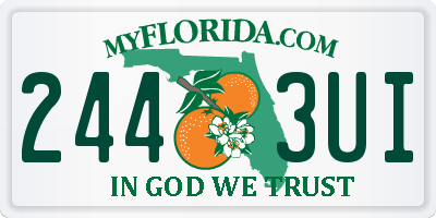 FL license plate 2443UI