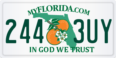 FL license plate 2443UY