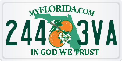 FL license plate 2443VA