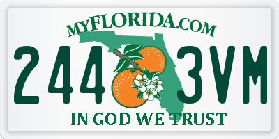 FL license plate 2443VM