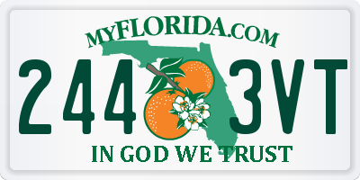FL license plate 2443VT