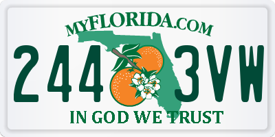 FL license plate 2443VW