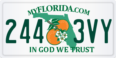 FL license plate 2443VY