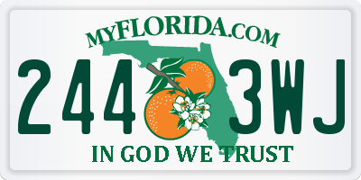 FL license plate 2443WJ