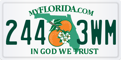 FL license plate 2443WM