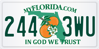 FL license plate 2443WU