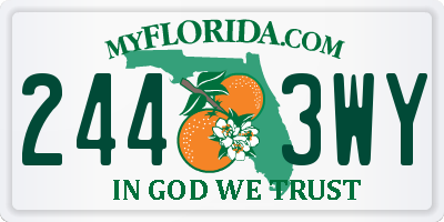 FL license plate 2443WY