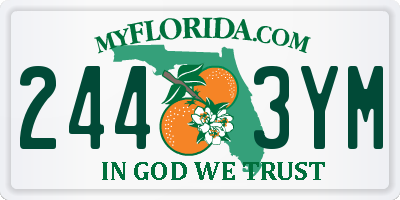 FL license plate 2443YM