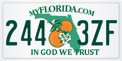 FL license plate 2443ZF
