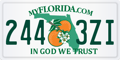 FL license plate 2443ZI
