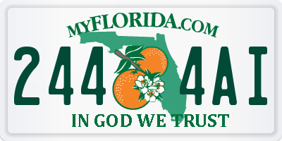FL license plate 2444AI