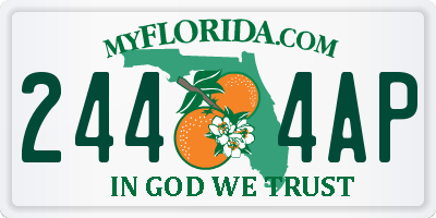 FL license plate 2444AP