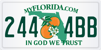 FL license plate 2444BB