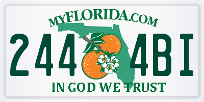 FL license plate 2444BI