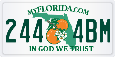 FL license plate 2444BM