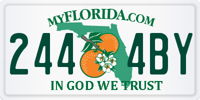 FL license plate 2444BY