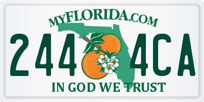 FL license plate 2444CA