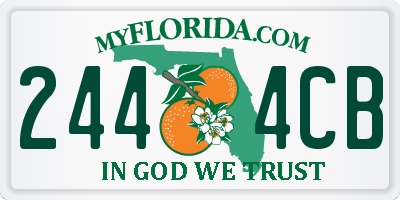 FL license plate 2444CB