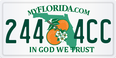 FL license plate 2444CC