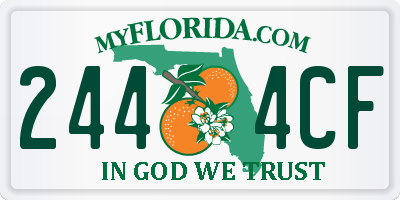 FL license plate 2444CF