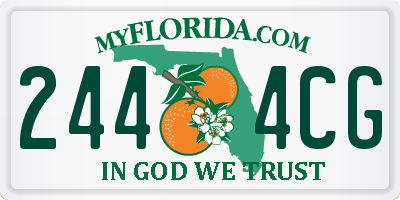 FL license plate 2444CG