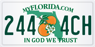FL license plate 2444CH