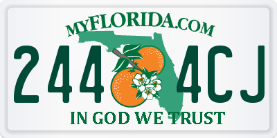 FL license plate 2444CJ