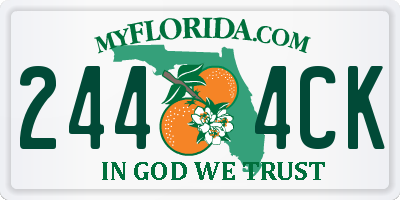 FL license plate 2444CK