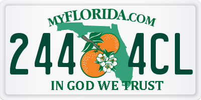 FL license plate 2444CL
