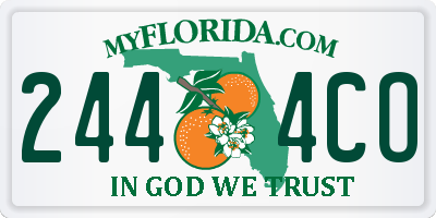 FL license plate 2444CO