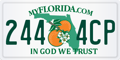 FL license plate 2444CP