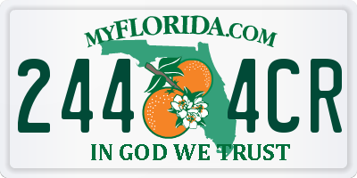FL license plate 2444CR