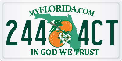 FL license plate 2444CT