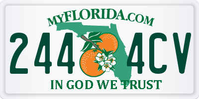 FL license plate 2444CV