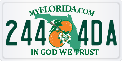 FL license plate 2444DA