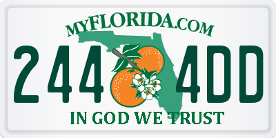 FL license plate 2444DD