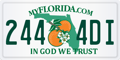 FL license plate 2444DI