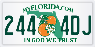 FL license plate 2444DJ
